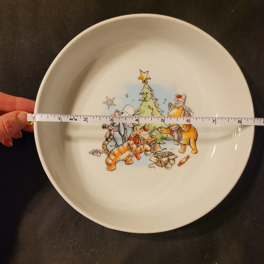 🎄 NWOT Disney Winnie the Pooh Christmas Serving Bowl